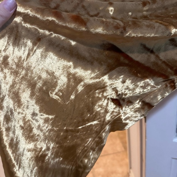 Anthropologie Pull-On Velvet Gold Pants - Picture 2 of 2